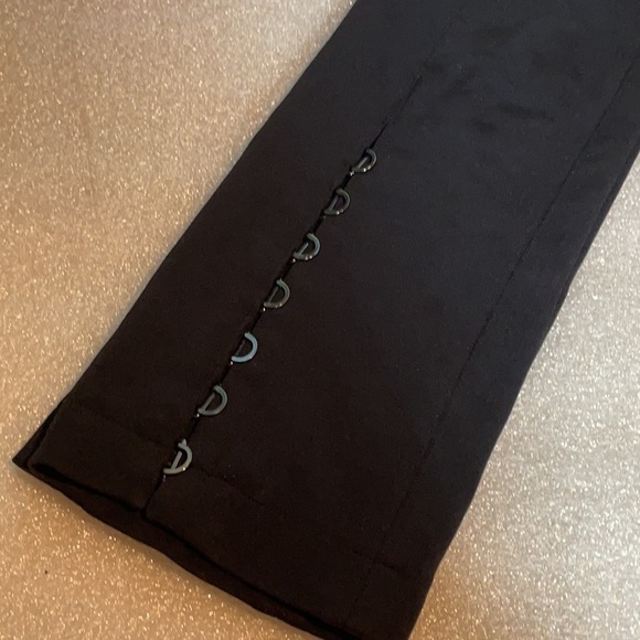 marciano Black Leggings pants with hook loop hardware on back of leg 4 - Picture 4 of 12